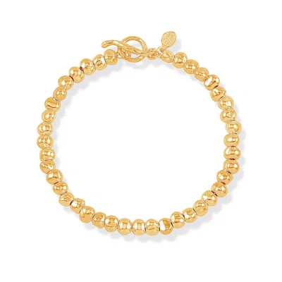 Dower & Hall Chunky Signature Nugget Bracelet In Gold