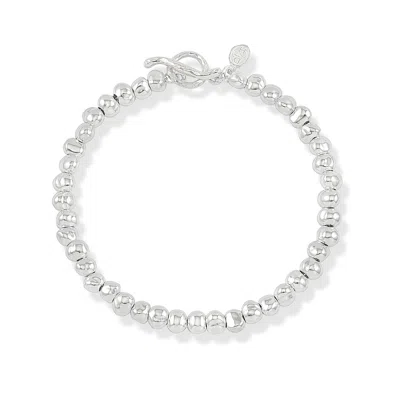 Dower & Hall Chunky Signature Nugget Bracelet In Silver