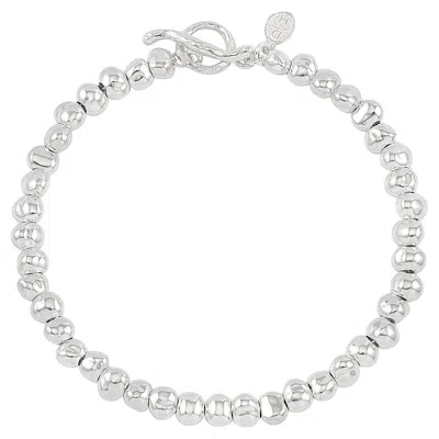 Pre-owned Dower & Hall Chunky Signature Nugget Bracelet In Sterling Silver In Multi