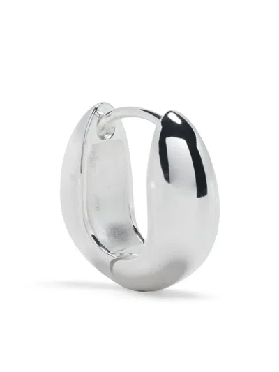 Dower & Hall Chunky Tapered Hoop Earring In Silber