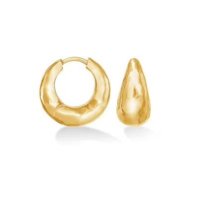 Dower & Hall Chunky Tapered Nomad Hoops In Gold