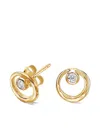 Dower & Hall Circle Dewdrop Earrings In Gold