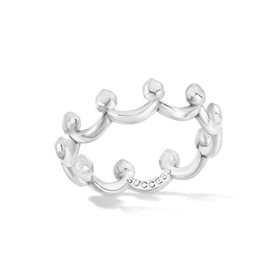Dower & Hall Crown Twinkle Ring In Silver
