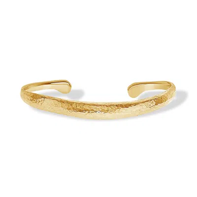 Dower & Hall Curved Nomad Cuff Bangle In Gold