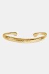 Dower & Hall Nomad Hammered Cuff Bangle In Gold