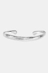 Dower & Hall Curved Nomad Cuff Bangle In Silver