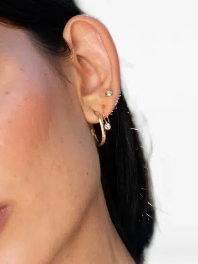 Dower & Hall Dewdrop Aquamarine Stud Earrings In Gold