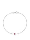 Dower & Hall Dewdrop Ruby Chain Bracelet In Green