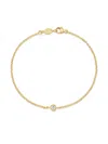 Dower & Hall Dewdrop Sapphire Chain Bracelet In Gold