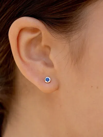 Dower & Hall Dewdrop Sapphire Earrings In Metallic