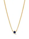 Dower & Hall Dewdrop Sapphire Necklace In Gold