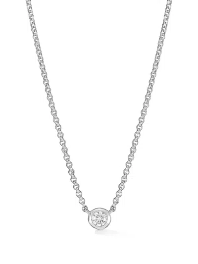 Dower & Hall Dewdrop White-sapphire Pendant Necklace In Metallic