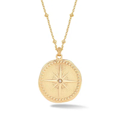 Dower & Hall Diamond True North Talisman Necklace In Gold