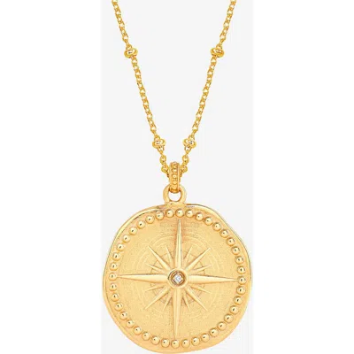 Dower & Hall Diamond True North Talisman Necklace In Gold