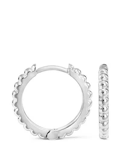 Dower & Hall Dotty Huggie Hoop Earrings In Metallic