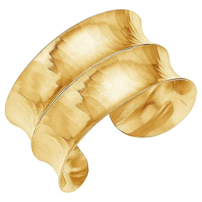 Pre-owned Dower & Hall Double Concave Nomad Cuff In Gold In Multi