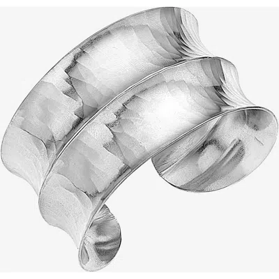 Dower & Hall Double Concave Nomad Cuff In Silver