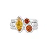 Dower & Hall Ember Twinkle™ Ring Stack In Silver