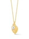 Dower & Hall Engraved Pendant Necklace In Gold