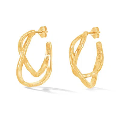 Dower & Hall Entwined Chunky Infinity Twist Hoops In Gold
