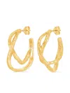 Dower & Hall Entwined Chunky Twist Infinity Hoop Earrings In Gold