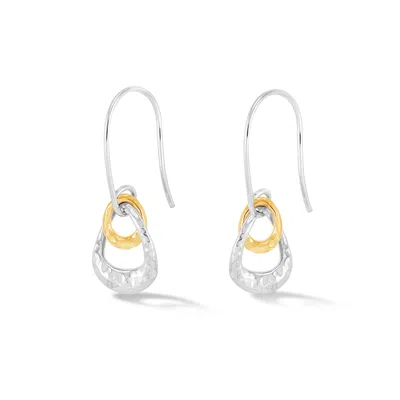 Dower & Hall Entwined Double Oval Drop Earrings In Metallic