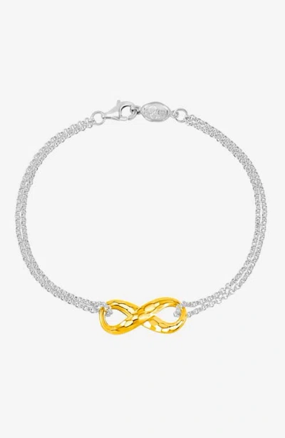 Dower & Hall Entwined Infinity Two-tone Bracelet In Metallic