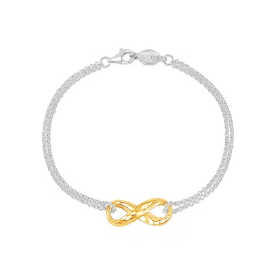 Dower & Hall Entwined Infinity Two-tone Bracelet In Metallic