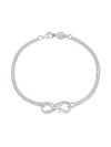 Dower & Hall Entwined Infinity Double-chain Bracelet In Neutral
