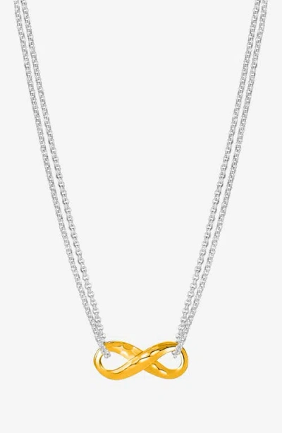 Dower & Hall Entwined Infinity Pendant Necklace In Gold