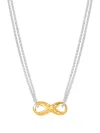 Dower & Hall Entwined Infinity Pendant Necklace In Gold
