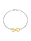 Dower & Hall Entwined Infinity Two-tone Bracelet In Metallic