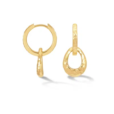 Dower & Hall Entwined Oval Huggie Hoops In Metallic