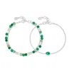 Dower & Hall Evergreen Bracelet Stack In Green