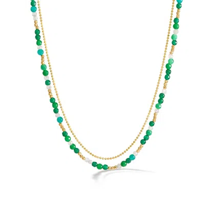 Dower & Hall Evergreen Orissa Necklace In Green