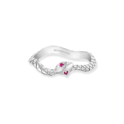 Dower & Hall Fearless Snake Twinkle Ring In Metallic