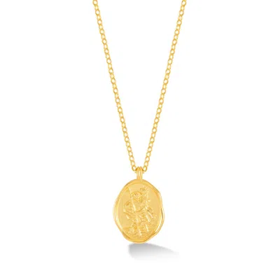 Dower & Hall Fine Gold Men's St. Christopher Talisman Necklace