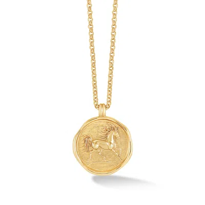 Dower & Hall Fire Horse Talisman Necklace In Purple