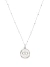 Dower & Hall Forever Hearts Talisman Silver Necklace In Silver