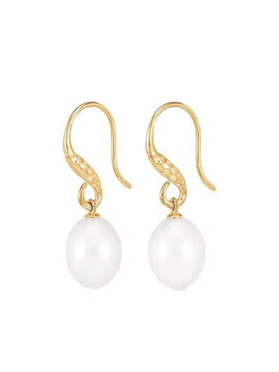 Dower & Hall Freshwater Pearl Drop Earrings