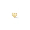 Dower & Hall Gold Men's Single Sculptural Mini Heart Stud In Vermeil In Gold