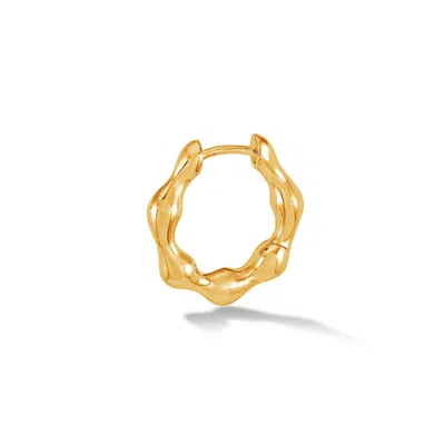 Dower & Hall Gold Men's Single Waterfall Hinged Hoop In Vermeil