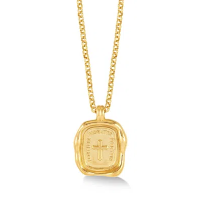 Dower & Hall Gold Men's Success Talisman Necklace In Vermeil