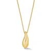 Dower & Hall Gold Men's Teardrop Pendant In Vermeil In Gold