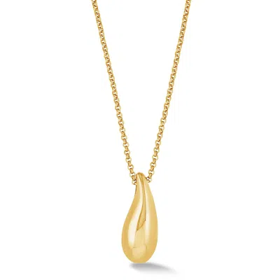 Dower & Hall Gold Men's Teardrop Pendant In Vermeil