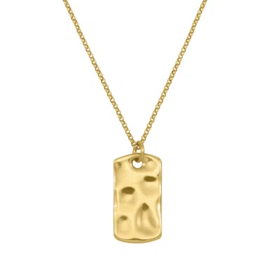 Dower & Hall Men's Waterfall Id Tag Pendant In Gold Vermeil