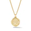 Dower & Hall Gold Mens Tree Of Life Talisman Necklace In Vermeil In Gold
