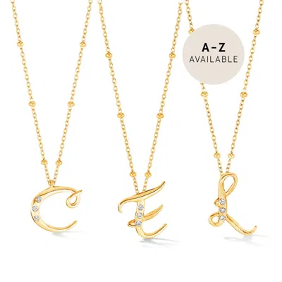 Dower & Hall Gold Vermeil & Diamond Letter Pendants