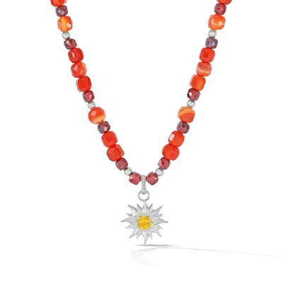 Dower & Hall 'golden Sun' Beaded Narrative™ Talisman Necklace In Multi