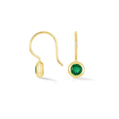 Dower & Hall Green Garnet Dewdrop Earrings In Gold